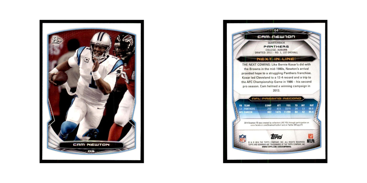 2014 Bowman Cam Newton Football Cards #64