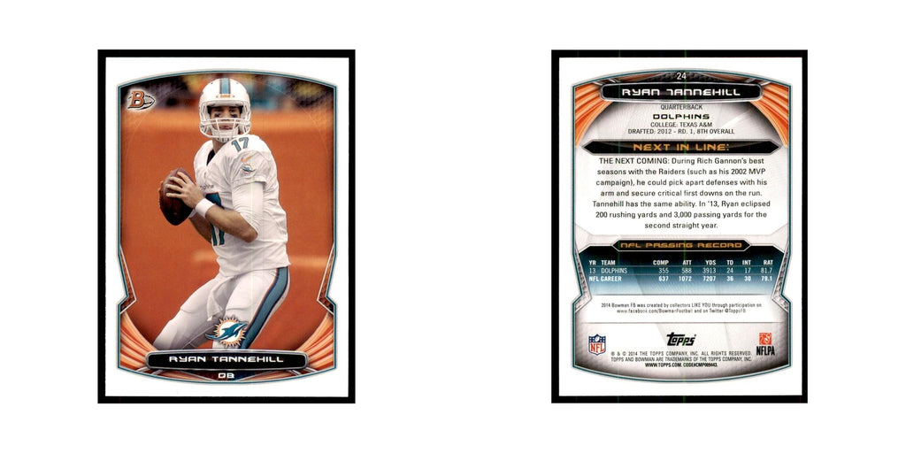 2014 Bowman Ryan Tannehill Football Cards #24