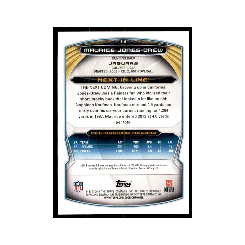 2014 Bowman Maurice Jones-Drew Football Cards #59
