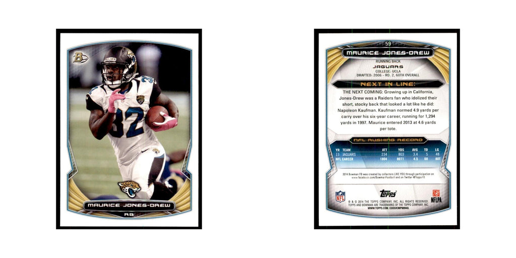 2014 Bowman Maurice Jones-Drew Football Cards #59