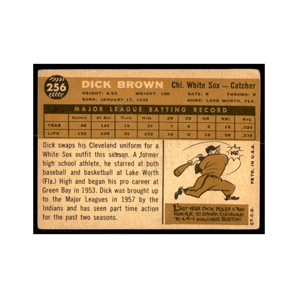 1960 Topps Dick Brown Baseball Cards #256