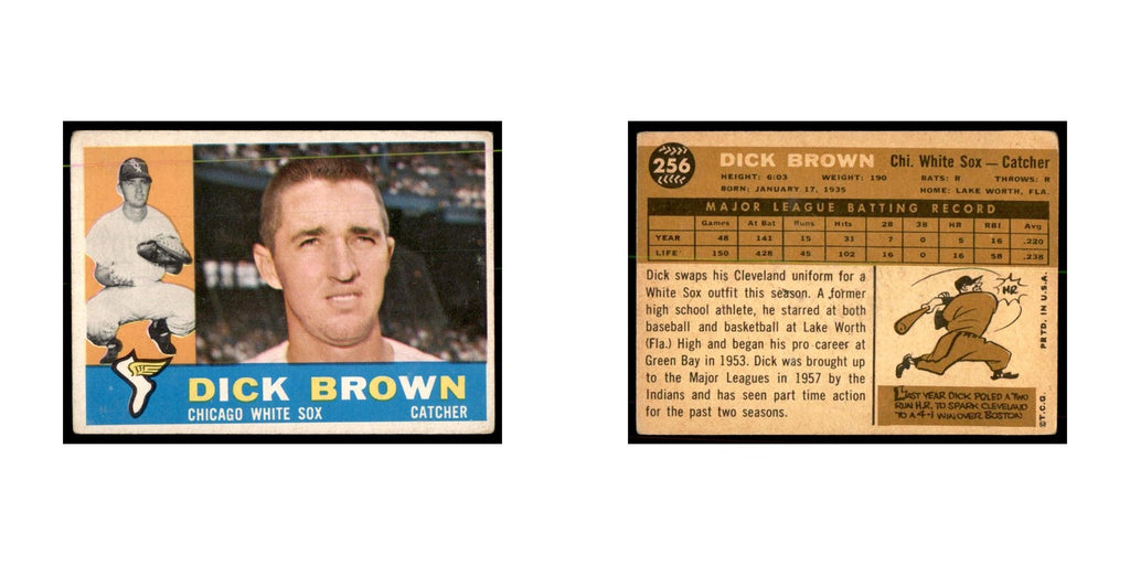 1960 Topps Dick Brown Baseball Cards #256