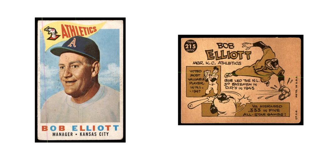 1960 Topps Bob Elliott Baseball Cards #215