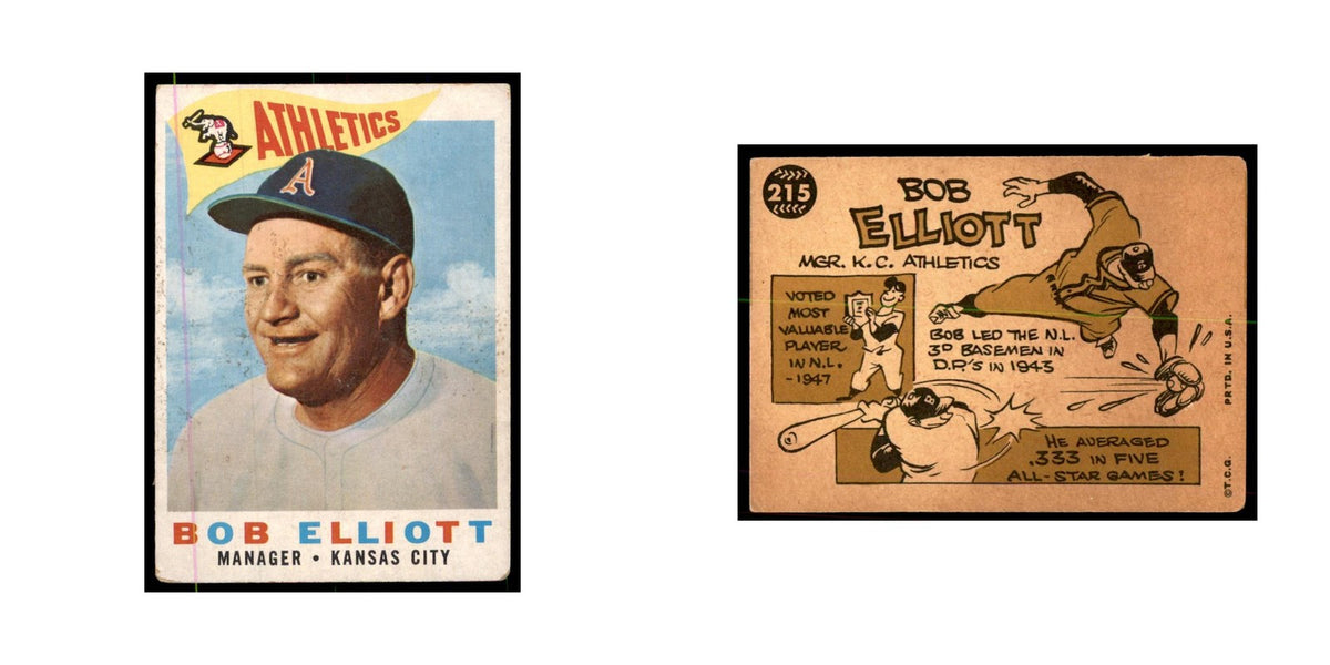 1960 Topps Bob Elliott Baseball Cards #215