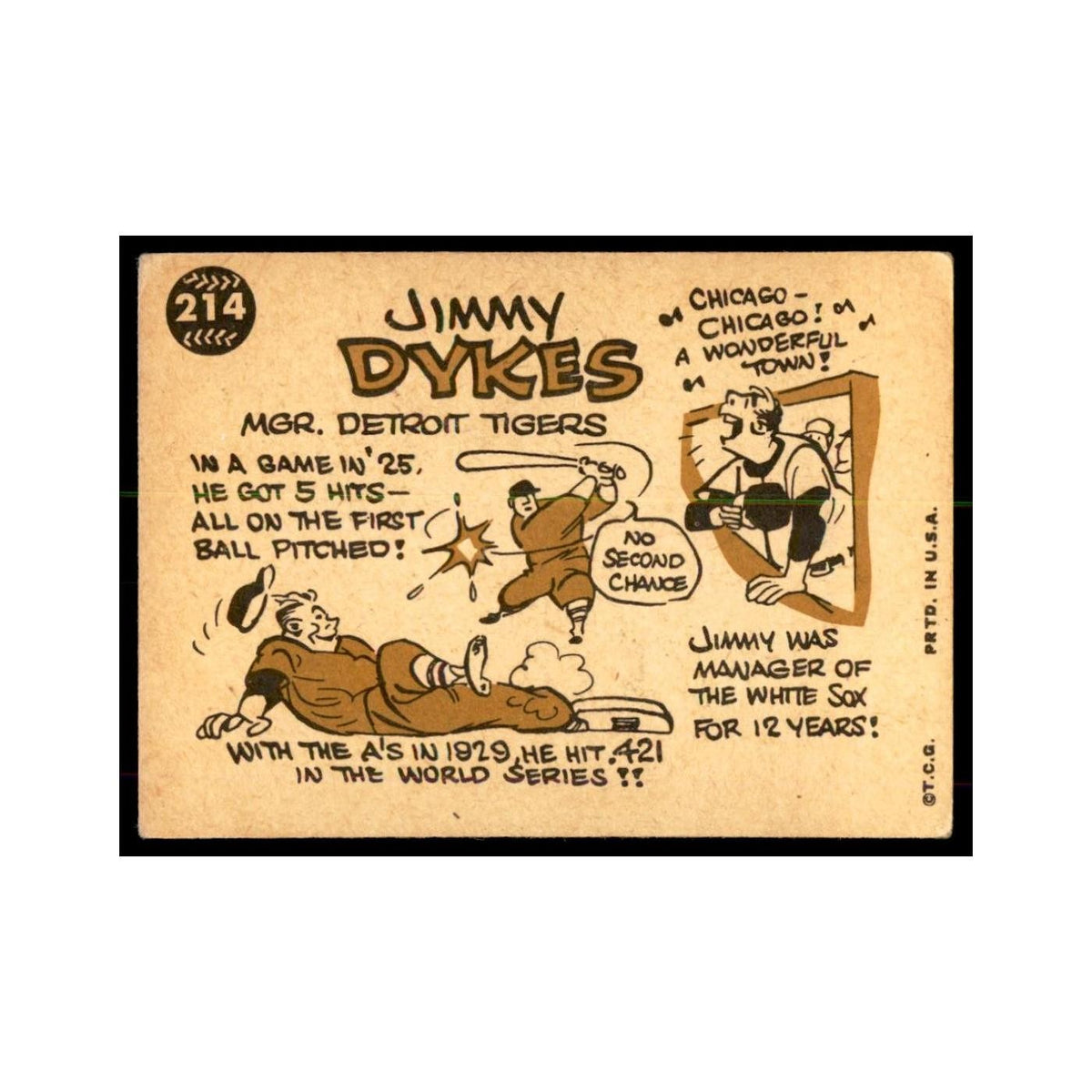 1960 Topps Jimmie Dykes Baseball Cards #214