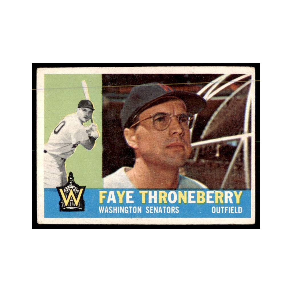 1960 Topps Faye Throneberry Baseball Cards #9