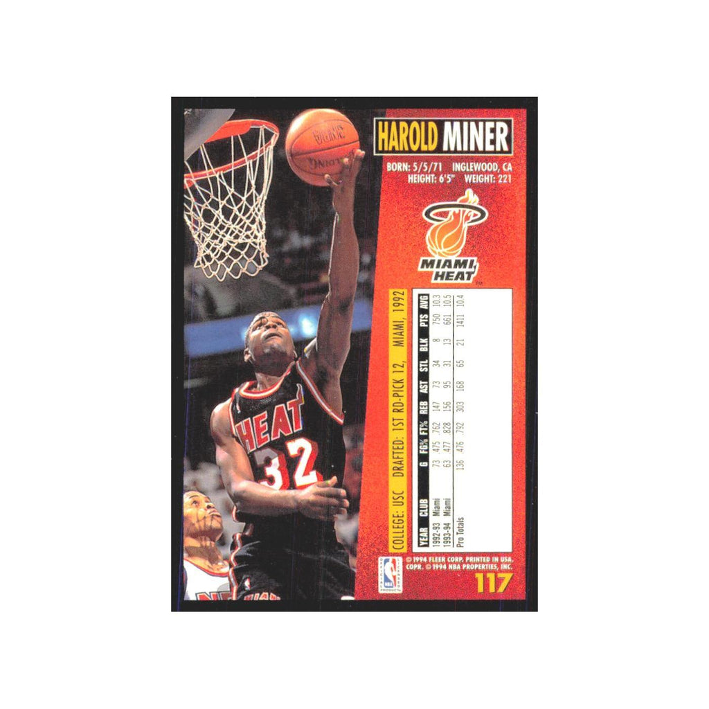 1994 Fleer Harold Miner Heat #117