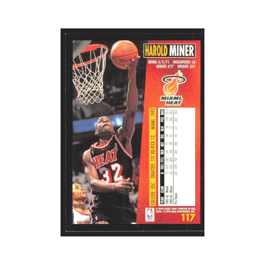 1994 Fleer Harold Miner Heat #117