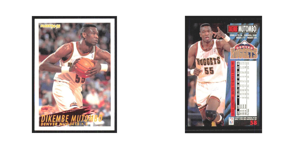 1994 Fleer Dikembe Mutombo Nuggets #58