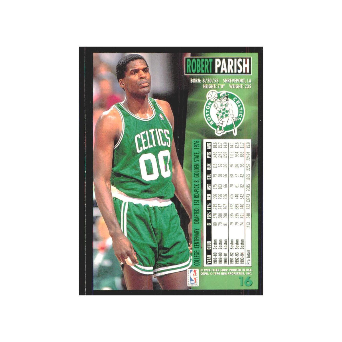 1994 Fleer Robert Parish Celtics #16