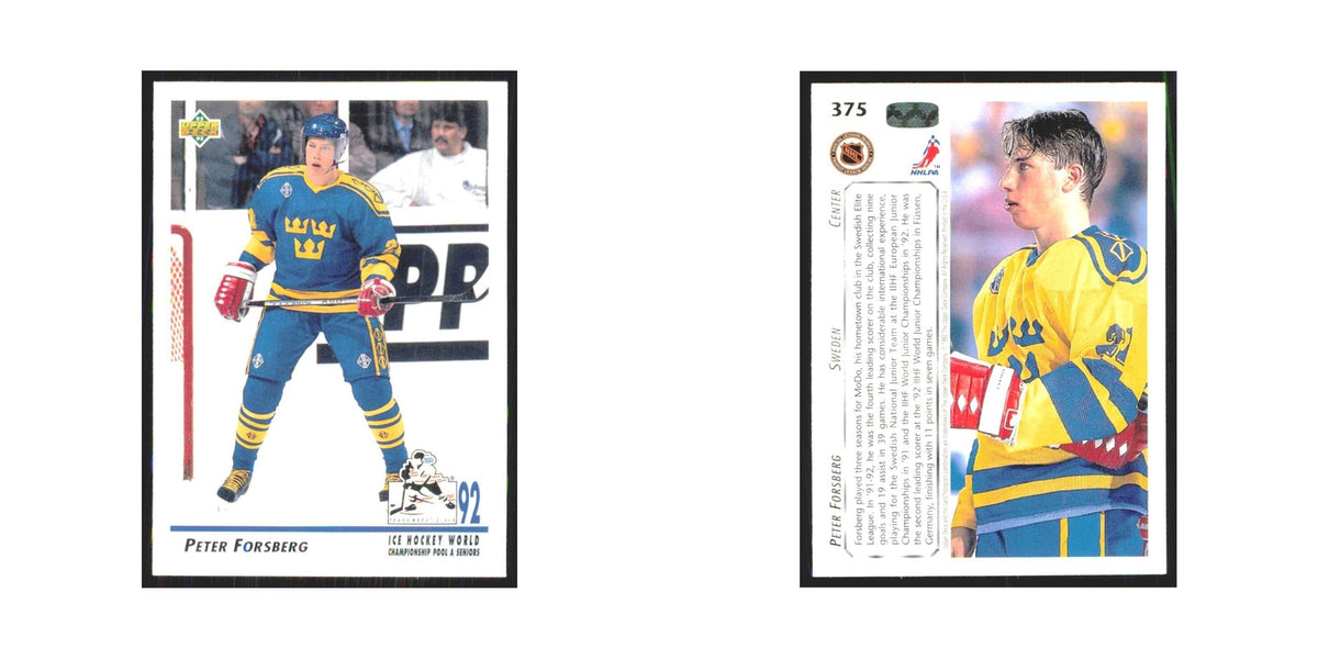 Peter Forsberg 1992 Upper Deck #375 Sweden Hockey Card NM