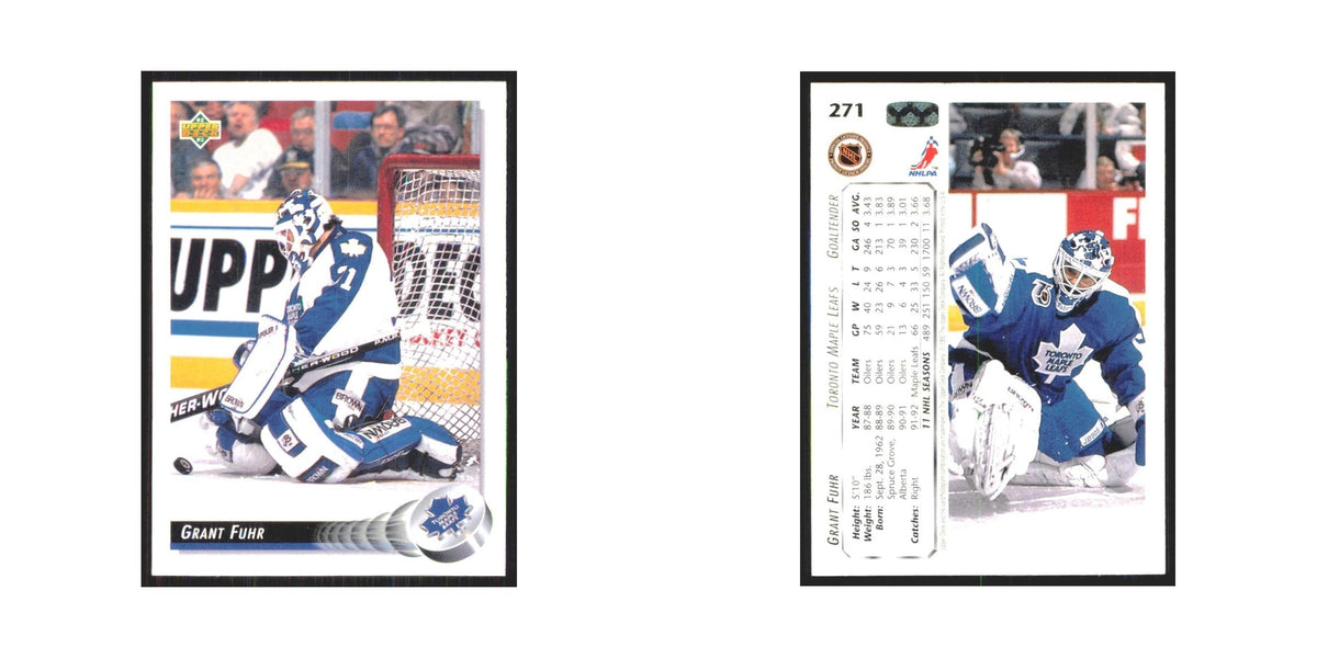 Grant Fuhr 1992 Upper Deck #271 Toronto Maple Leafs Hockey Card NM