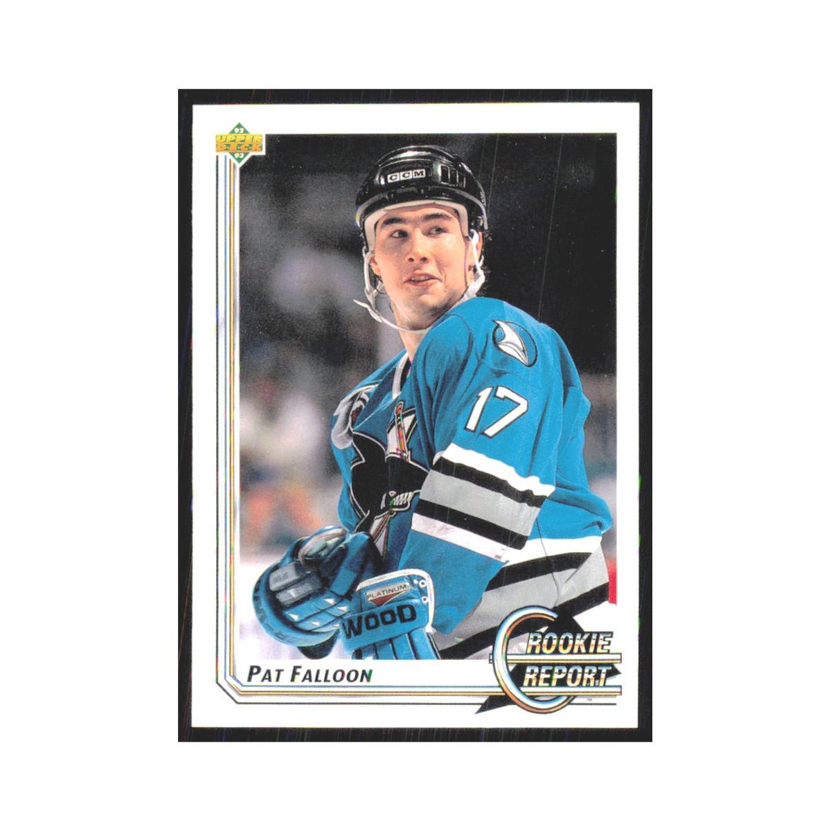 Pat Falloon Rookie 1992 Upper Deck #355 San Jose Sharks Hockey Card NM