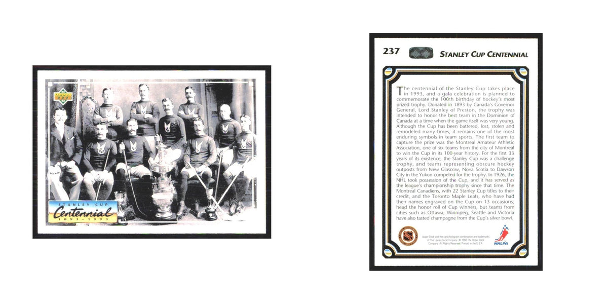 Stanley Cup Centennial 1992 Upper Deck #237 NM