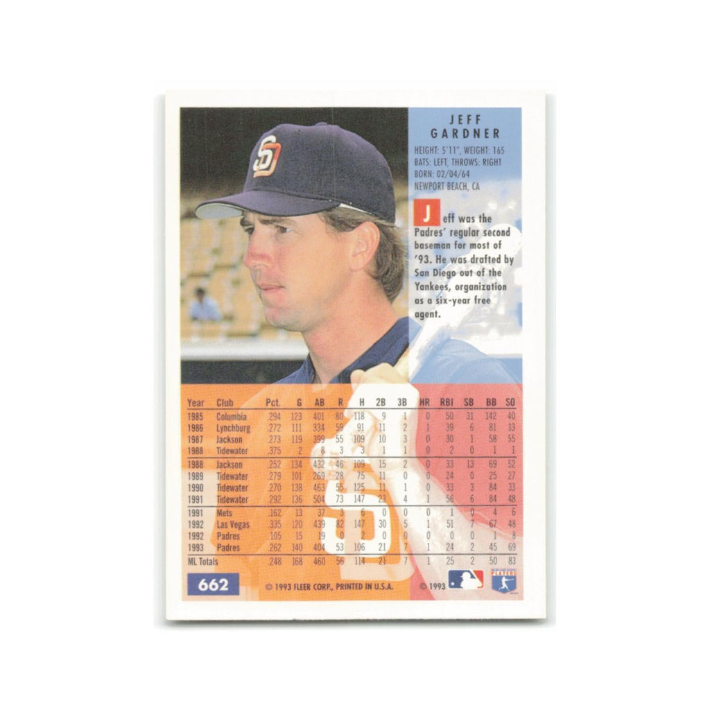 Jeff Gardner 1994 Fleer #662 San Diego Padres Baseball Card NM