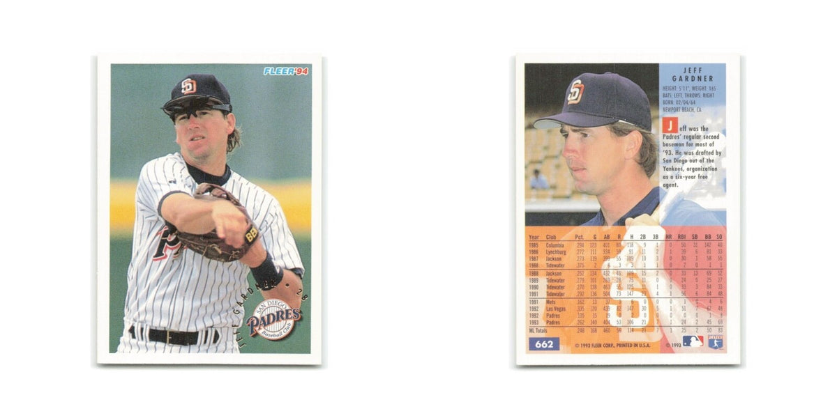 Jeff Gardner 1994 Fleer #662 San Diego Padres Baseball Card NM
