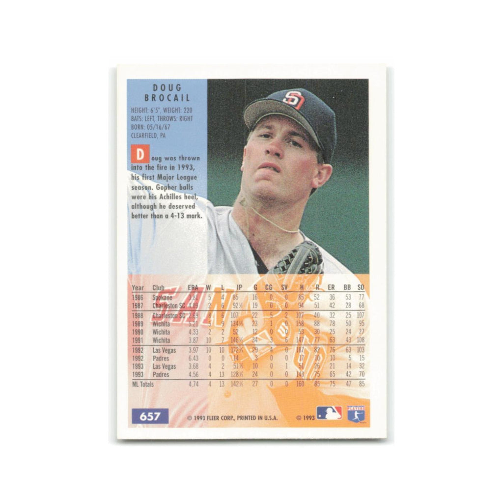 Doug Brocail 1994 Fleer #657 San Diego Padres Baseball Card NM