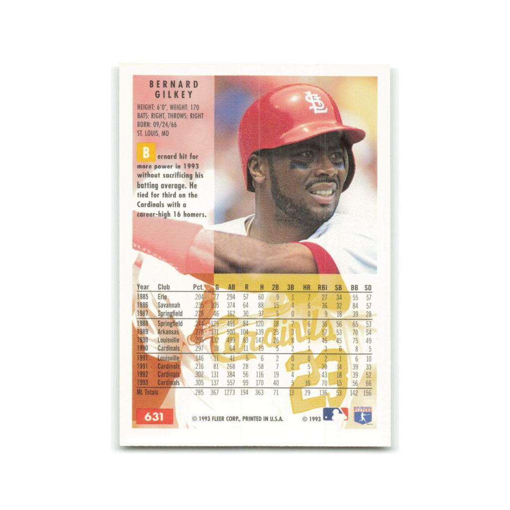 Bernard Gilkey 1994 Fleer #631 St. Louis Cardinals Baseball Card NM