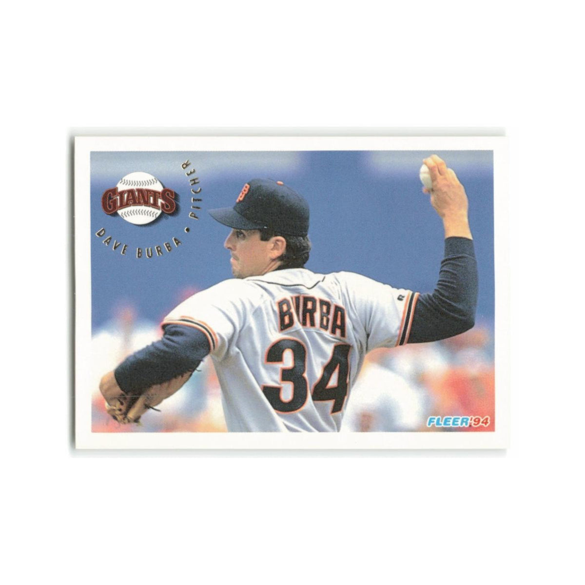 Dave Burba 1994 Fleer #686 San Francisco Giants Baseball Card NM