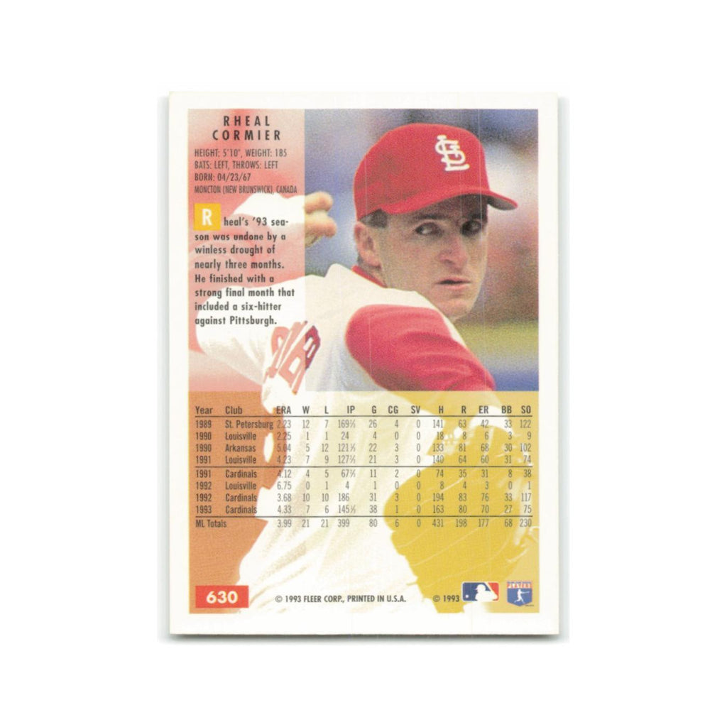 Rheal Cormier 1994 Fleer #630 St. Louis Cardinals Baseball Card NM