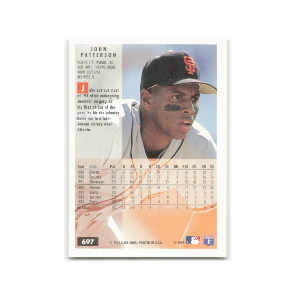 John Patterson 1994 Fleer #697 San Francisco Giants Baseball Card NM