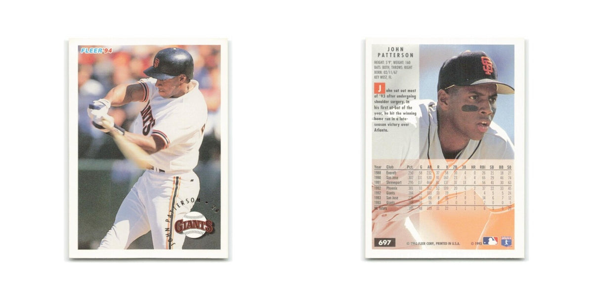 John Patterson 1994 Fleer #697 San Francisco Giants Baseball Card NM