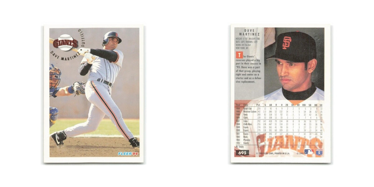 Dave Martinez 1994 Fleer #695 San Francisco Giants Baseball Card NM