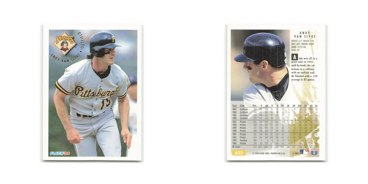Andy Van Slyke 1994 Fleer #622 Pittsburgh Pirates Baseball Card NM