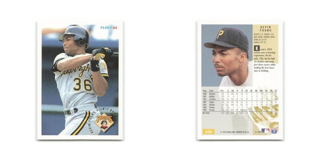 Kevin Young 1994 Fleer #626 Pittsburgh Pirates Baseball Card NM