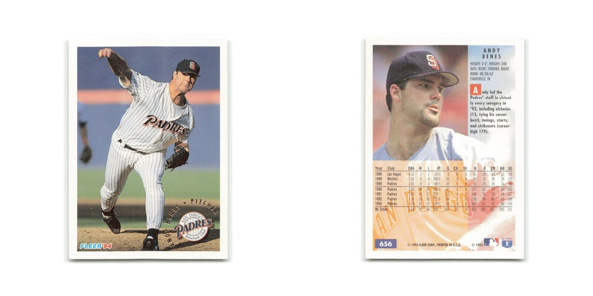 Andy Benes 1994 Fleer #656 San Diego Padres Baseball Card NM