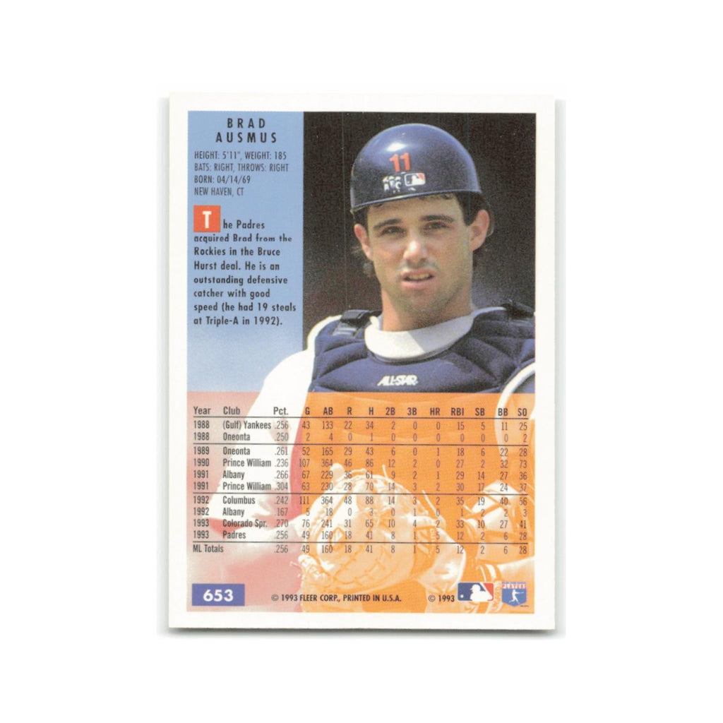 Brad Ausmus 1994 Fleer #653 San Diego Padres Baseball Card NM