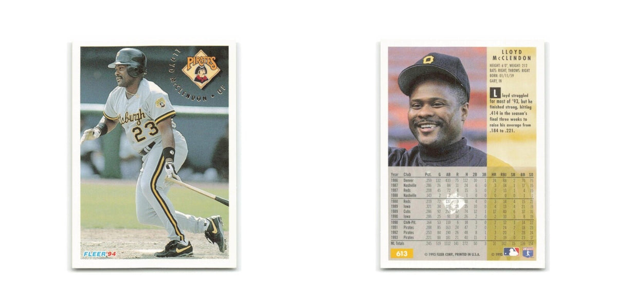 Lloyd McClendon 1994 Fleer #613 Pittsburgh Pirates Baseball Card NM