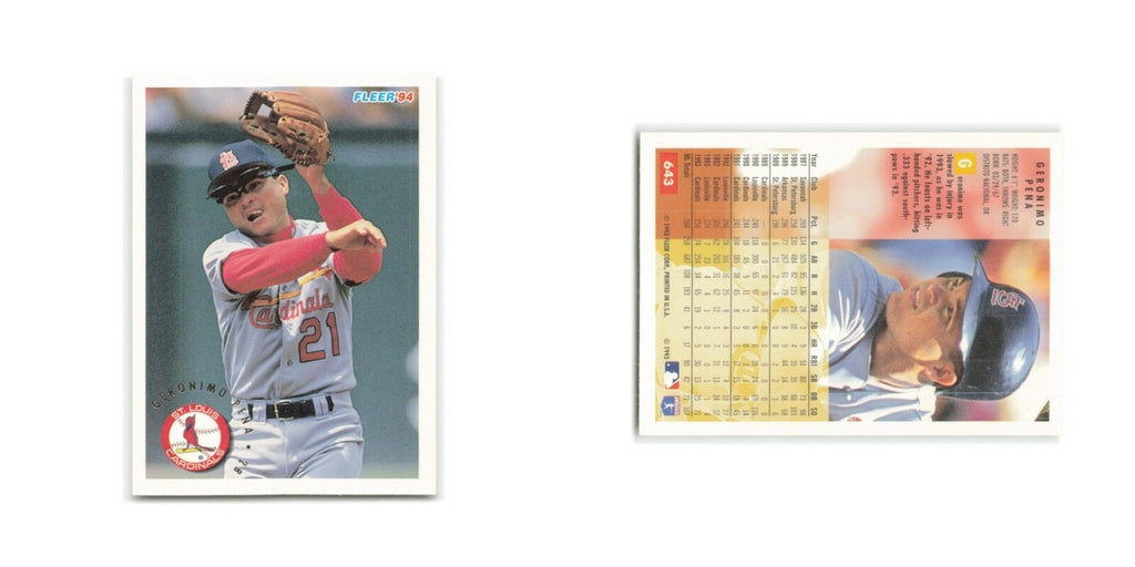 Geronimo Pena 1994 Fleer #643 St. Louis Cardinals Baseball Card NM