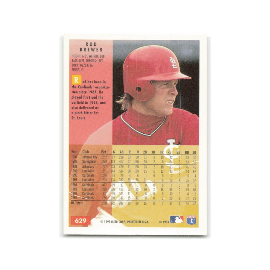 Rod Brewer 1994 Fleer #629 St. Louis Cardinals Baseball Card NM