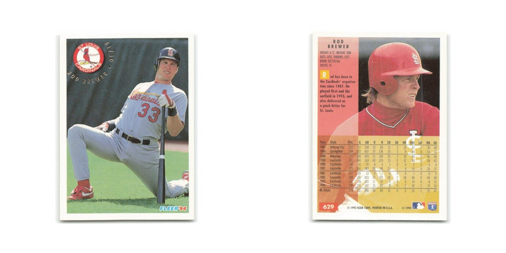 Rod Brewer 1994 Fleer #629 St. Louis Cardinals Baseball Card NM