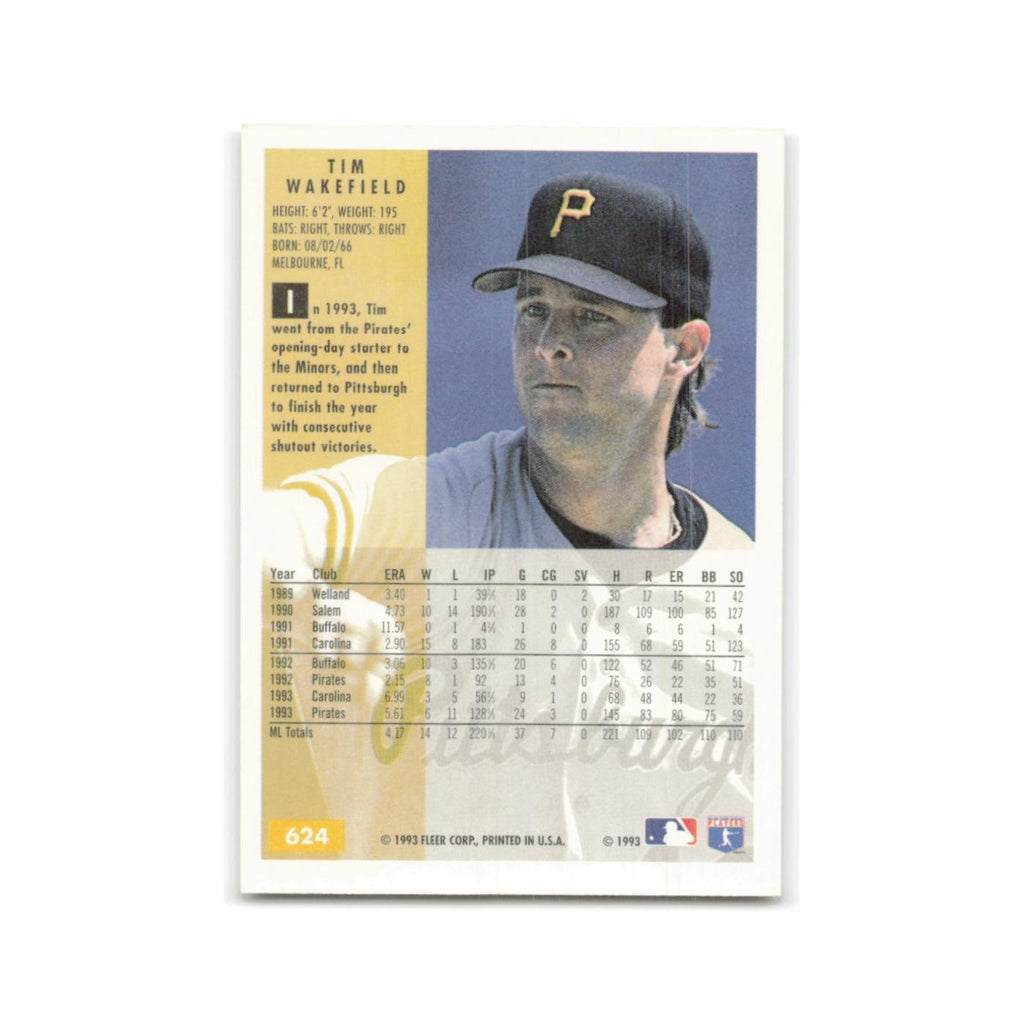 Tim Wakefield 1994 Fleer #624 Pittsburgh Pirates Baseball Card NM