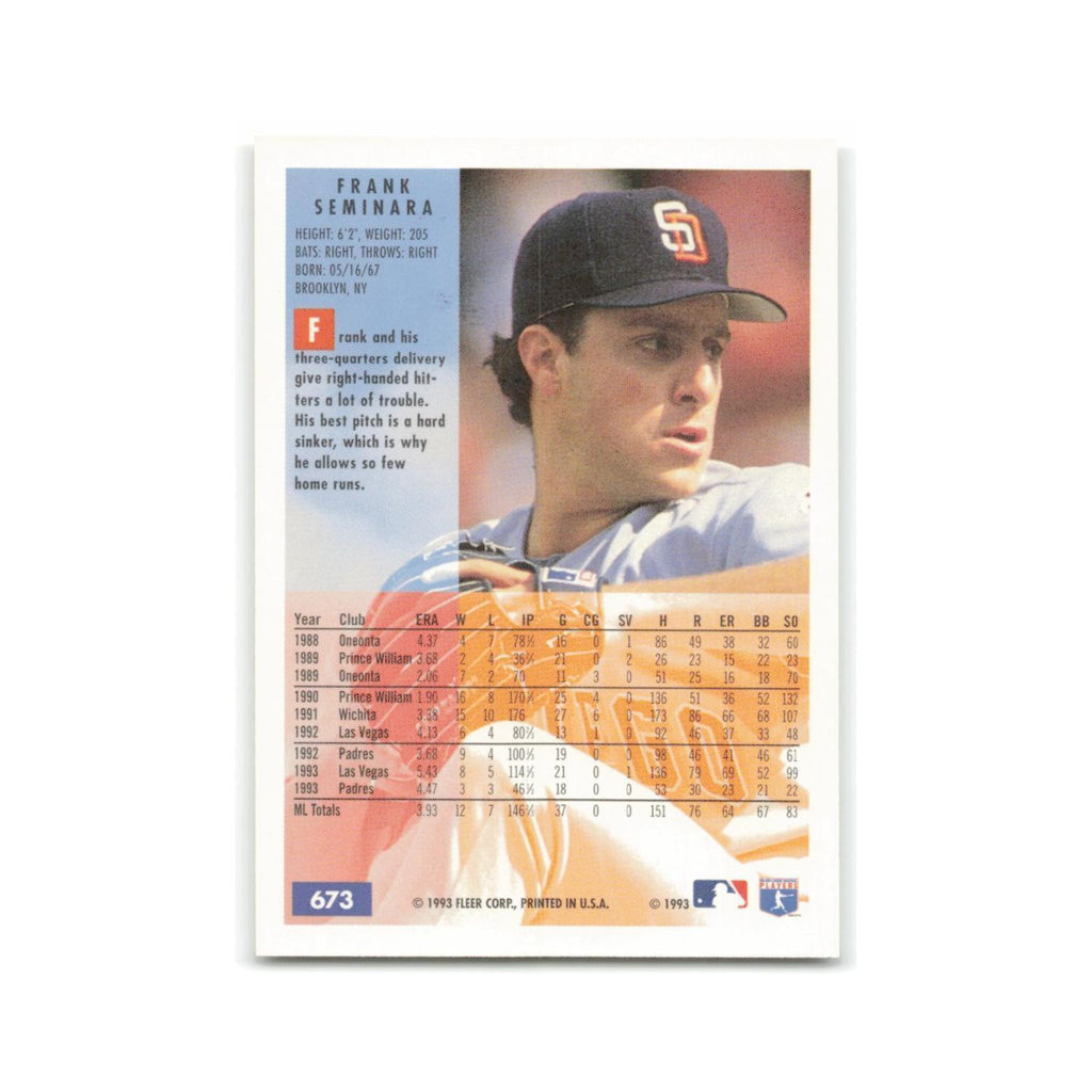 Frank Seminara 1994 Fleer #673 San Diego Padres Baseball Card NM