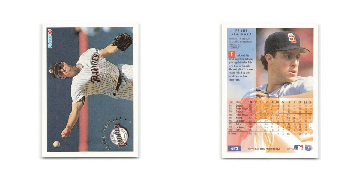 Frank Seminara 1994 Fleer #673 San Diego Padres Baseball Card NM