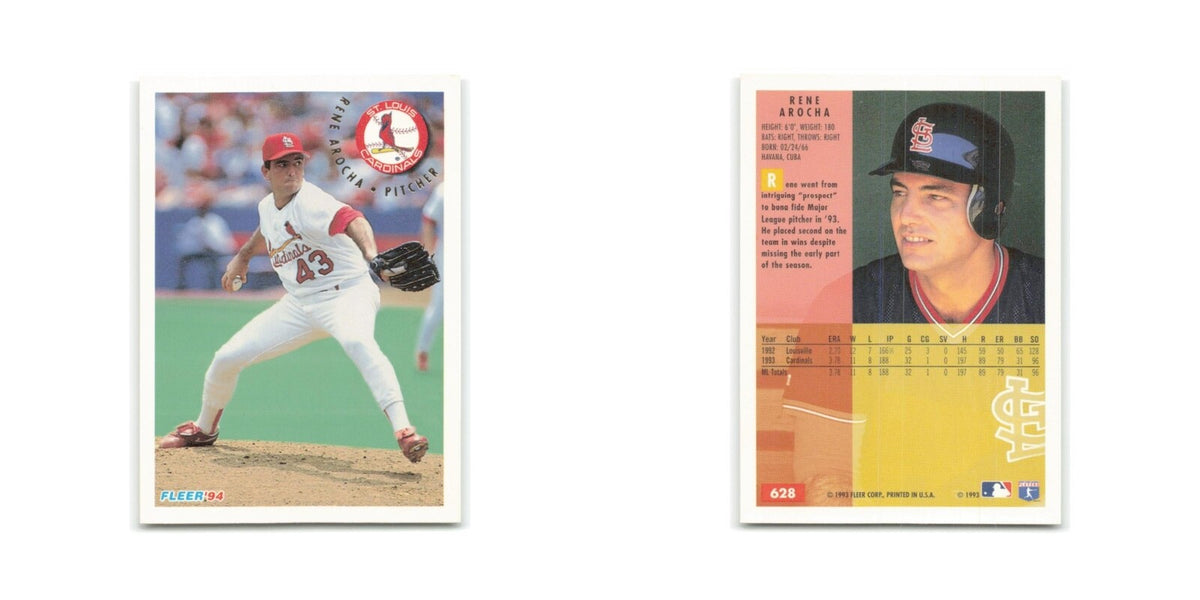 Rene Arocha 1994 Fleer #628 St. Louis Cardinals Baseball Card NM