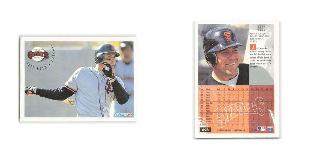 Jeff Reed 1994 Fleer #698 San Francisco Giants Baseball Card NM