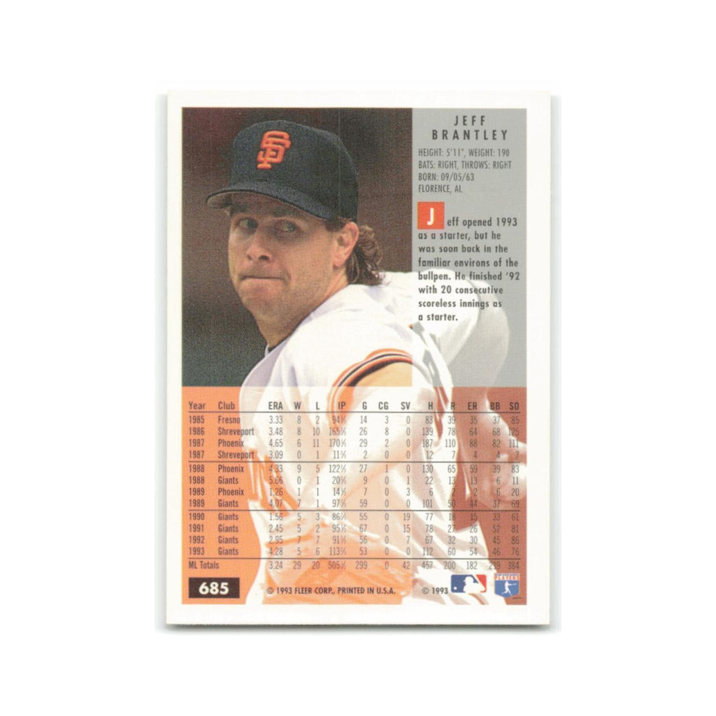 Jeff Brantley 1994 Fleer #685 San Francisco Giants Baseball Card NM