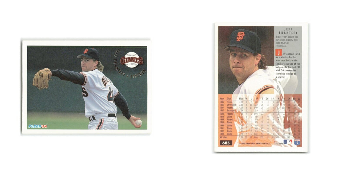 Jeff Brantley 1994 Fleer #685 San Francisco Giants Baseball Card NM