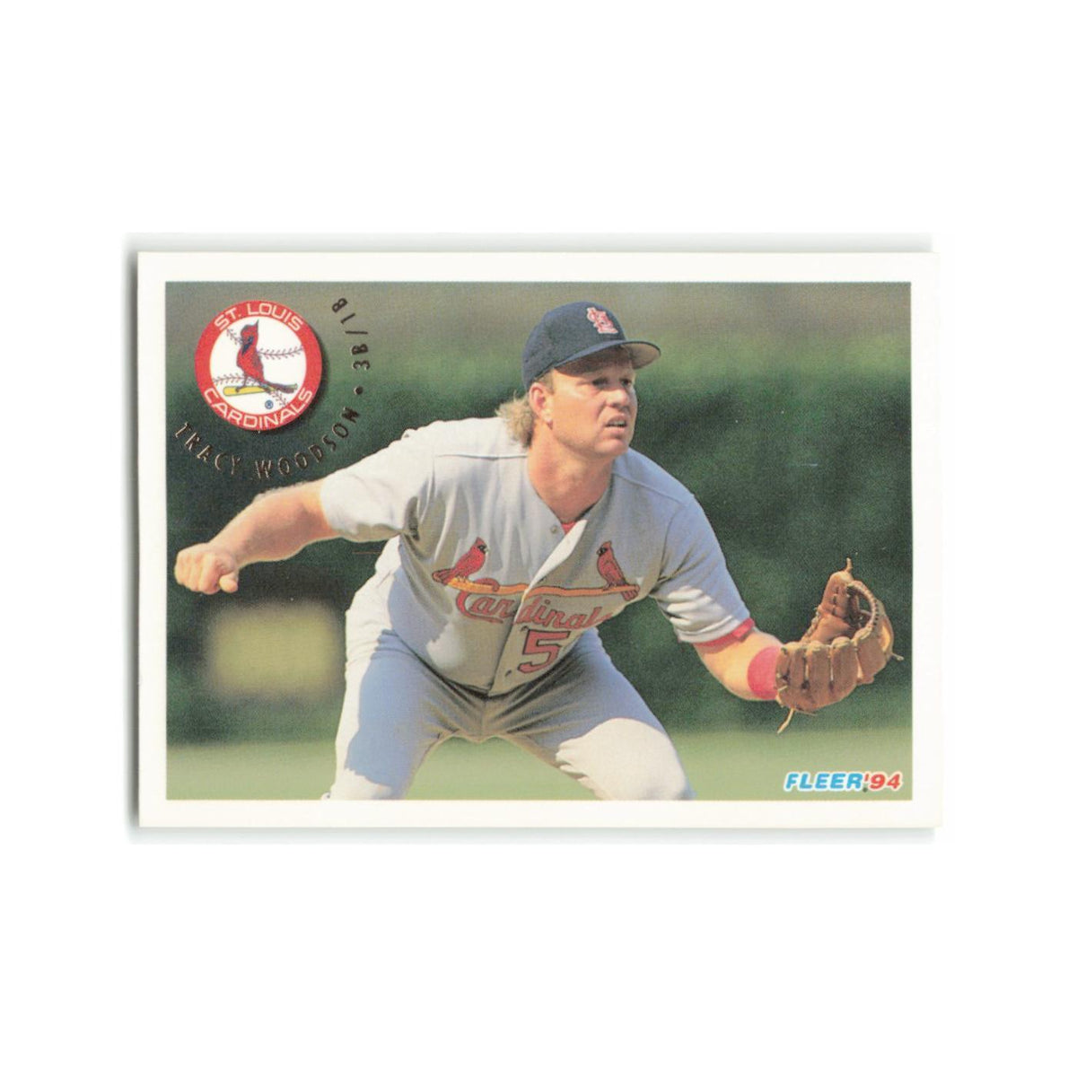 Tracy Woodson 1994 Fleer #650 St. Louis Cardinals Baseball Card NM