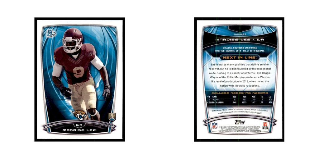 2014 Bowman Marqise Lee RC Football Cards #1