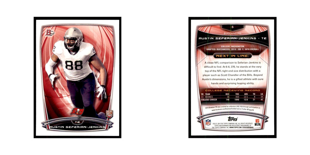 2014 Bowman Austin Seferian-Jenkins RC Football Cards #6
