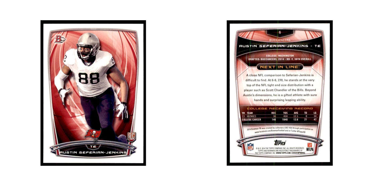2014 Bowman Austin Seferian-Jenkins RC Football Cards #6