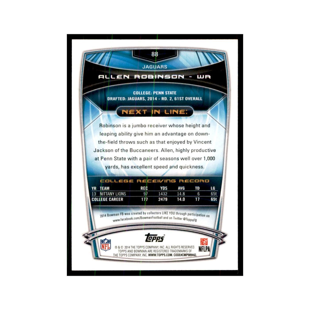 2014 Bowman Allen Robinson RC Football Cards #88