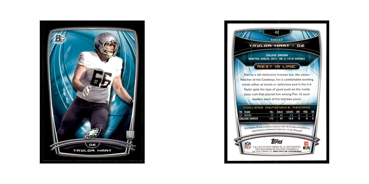 2014 Bowman Taylor Hart RC Football Cards #42
