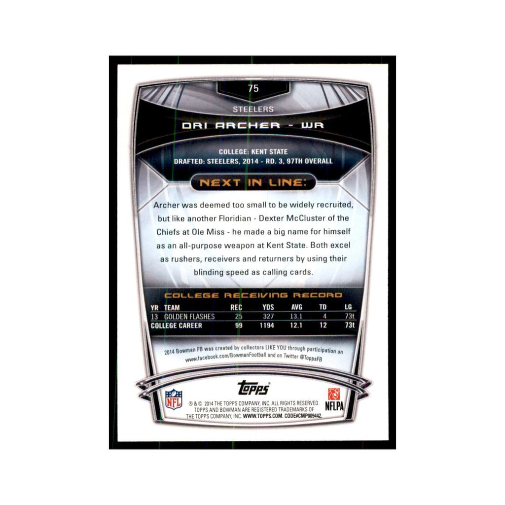 2014 Bowman Dri Archer RC Football Cards #75