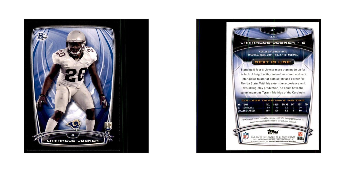 2014 Bowman Lamarcus Joyner RC Football Cards #47